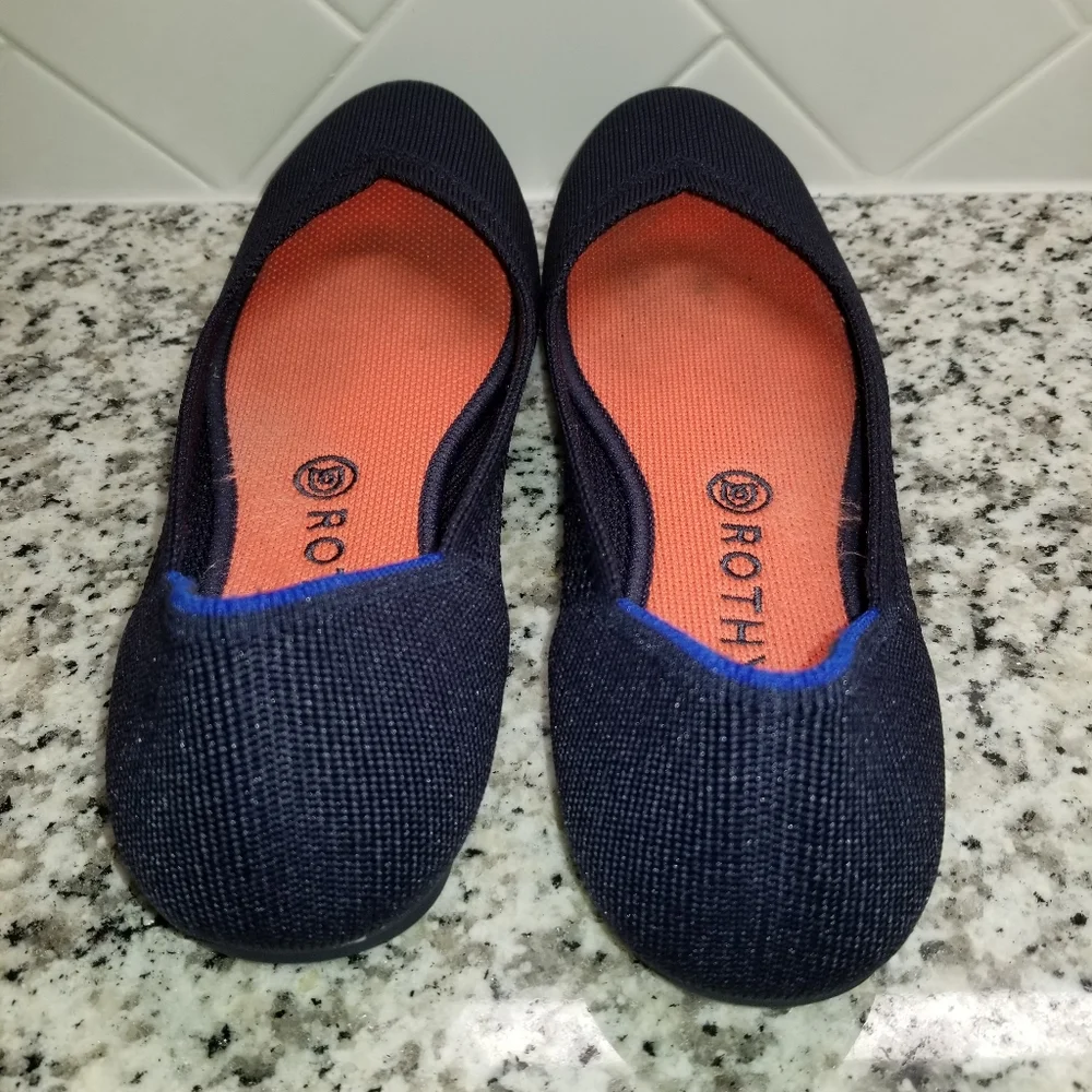 Rothy's Navy and Orange Flats - Picture 3 of 5